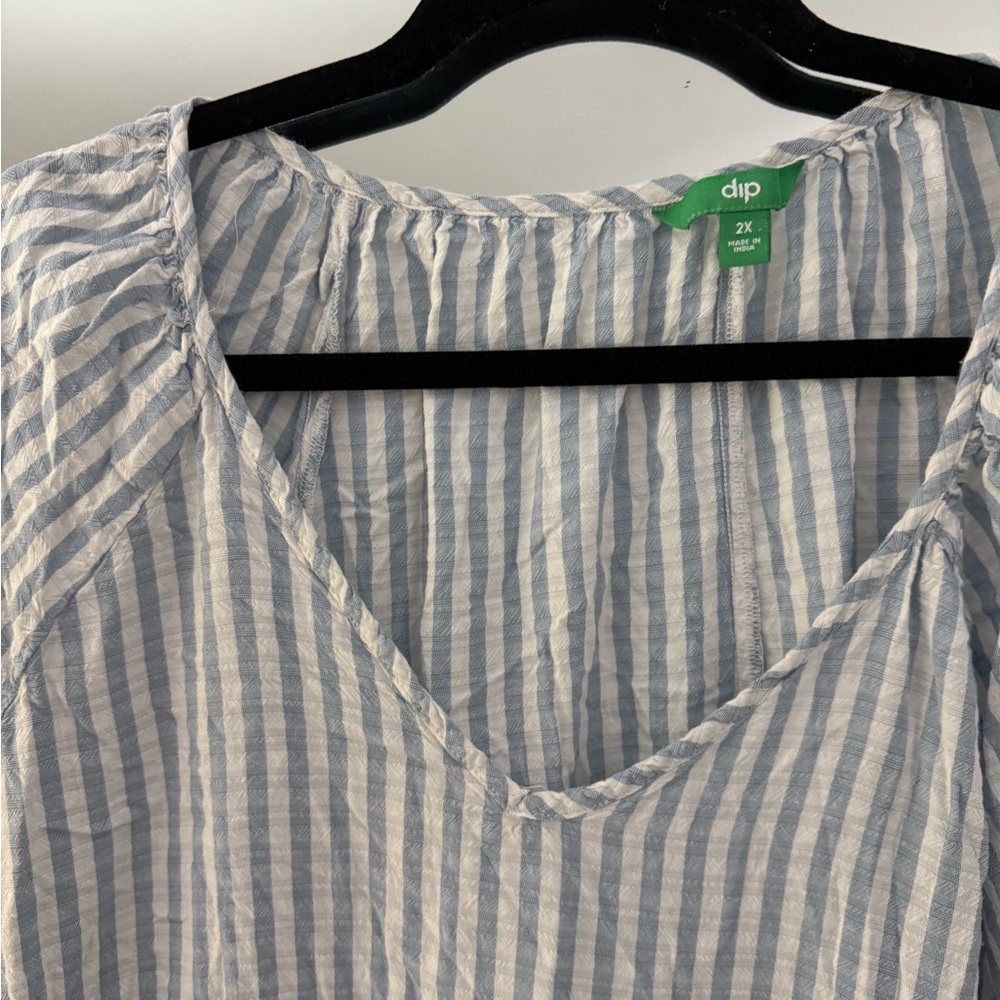 dip Blue & White Striped Tunic Top - Picture 7 of 10